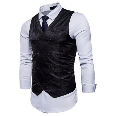 China 2022 New QUICK DRY Fashion Casual Formal Men's Vest Men's Colorblock Waistcoat Suit Vest for sale