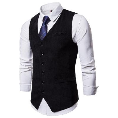 China QUICK DRY Formal Men's Single Breasted Corduroy Invest Suit Mens Invest Vests and Vests Mens for sale