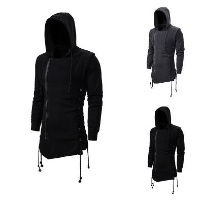 China OEM Sweater Anti-wrinkle Jacket Loose Hooded Coat Custom Men's Hoodies Autumn Winter Dark Long Sleeved for sale