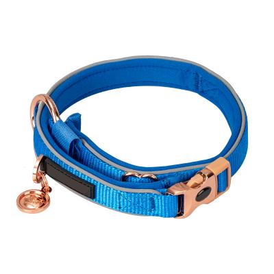 China Hotting Thoughtful Sale Wide Padded Thoughtful Padded Dog Collar Premium Pet Tracking Collar And Leash For Dogs COLLARS With Metal Charm for sale