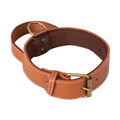 China Thoughtful Leather Collars Personalized Durable Heavy Duty Luxury For Pets Dog Collar Leather Customized High Quality for sale