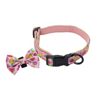 China Amazon Hot Selling Padded Adjustable Dog Collar With Soft Bow Tie Dog Bow Tie Collar for sale