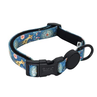 China Padded Soft Neoprene Padded Christmas Dog Collar Adjustable Dog Collar With Bow Tie for sale