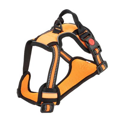 China Safety Padded Custom Dog Harness Deluxe Adjustable Easy Walking Dog Harness Chest Belt Harness Dog Harness High Quality for sale