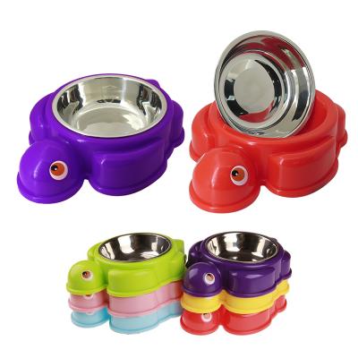 China Durable Eco-Friendly Turtle Shaped Food Container Viable For Dog Stainless Steel Dog Food Container for sale