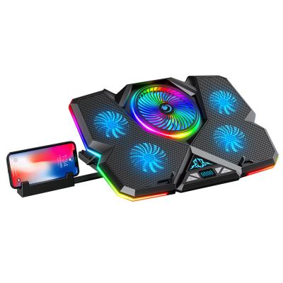 China Cooler Cooler New Product RGB 12 Cooler 5 LED Gaming Laptop Cooler Pad Cooler Pad Cooler for sale