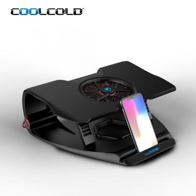 China Single Fan Cooler Notebook Stand Laptop Accessory Adjustable Laptop Notebook Stand for sale