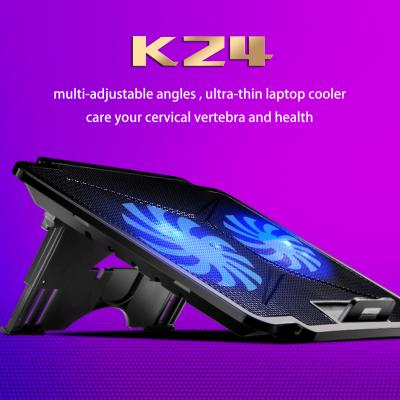 China 15.6inch 2 Fan 15.6inch Notebook Cooler Laptop Cooling Pad With 4 Laptop Stand for sale