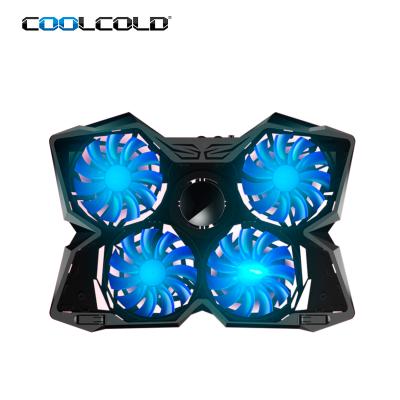 China Amazon Best Selling Laptop Cooler Pad Gaming Laptop Cooler Pad 4 Fans Quiet Notebook Cooler Stand for sale