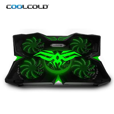 China 17 Inch and Below 17 Inch USB Five Fans LED Laptop Low Noise Cooling Pad Specially for Gaming Use for sale