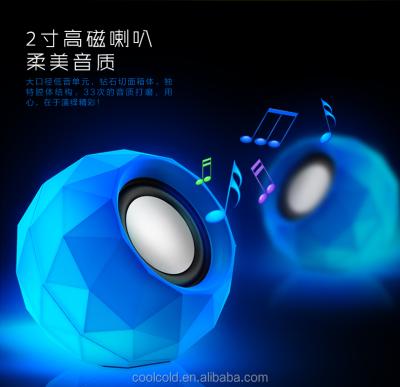 China Mini New arrival diamond appearance multimedia usb speaker with home theater speaker system for sale