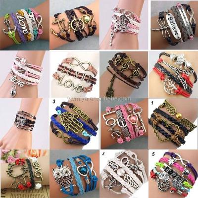 China 2018 BEAUTY PLEXUS TYRA CLASSIC cheap charm handmade woven multicolor fashion style infinity wrap bracelets for sale