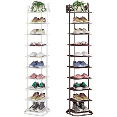 China Save Space 6 - 11 Layers European Style Metal Shoe Display Rack Single Simple Multi Rack for sale