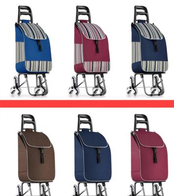 China New Style Anti-rust Foldable Stair Corrosion Protection Climbing Shopping Trolley Bags With Handle And 9 Wheels for sale