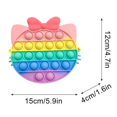 China Daily Silicone Push Bubble Purse Kids Gifts Invent Storage Pouch Toys Bag For Girls for sale