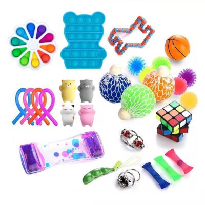 China Stress Release Silicone Set Noise Stir Toy Push Bubble Squeeze Toys Relaxation Funny Toys Pack For Kids for sale