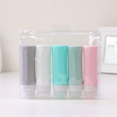 China Sustainable Mini Clean Gel Hand Sanitizer Bottles Silicone 90ml Empty Bottles Travel Holder for sale