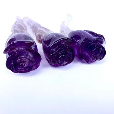 China China Gorgeous Permanent Amethyst Pink Flower Souvenir for Altar and Home Decor for sale