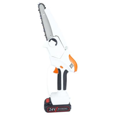 China 6 inch electric chainsaw household hand made rechargeable lithium chainsaw saw electric tree feller 44*15.5cm for sale