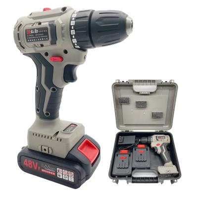 China 48V Electric Power Cordless Electric Screwdriver Brushless Drill Set with Battery and Tool Case 1.5 Oh for sale