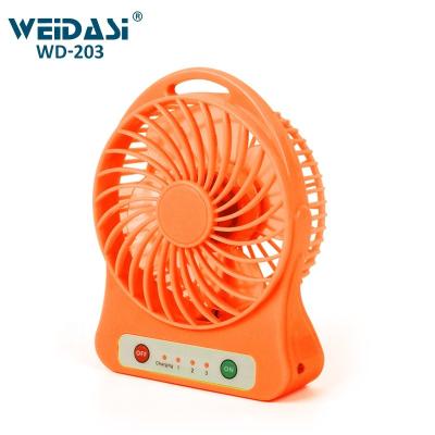 China Rechargeable Mini Fan (4 inch) 3 Way Electric Speed ​​Hand Position Fan Mini Rechargeable With USB for sale