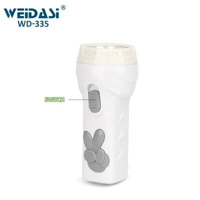 China Portable Flashlight Fashionable Mini Weidasi Rechargeable Torch With Hidden Plug Indoor Outdoor For Emergency for sale