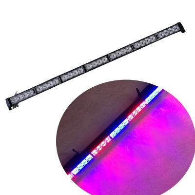 China 2022 Bestselling 12V 28W 28LED 7*4LED LED Strobe Hazard Light Bar Amber White Flashing Emergency Warning Lamp Red Blue Light ETK-LED-FWL-1R-7LED-28W for sale