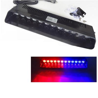 China 2022 Best Seller 12W Red Blue Color Beacon Dual 12 LED Car Windshield Lamp S12 Emergency Hazard Flashing Warning Strobe Lights ETK-LED-STROBE-BEACON-12LED for sale