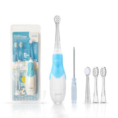 China Manufacturer Wholesale SEAGO Battery Powered SG513 Sonic Baby Electric Toothbrush For Kids for sale