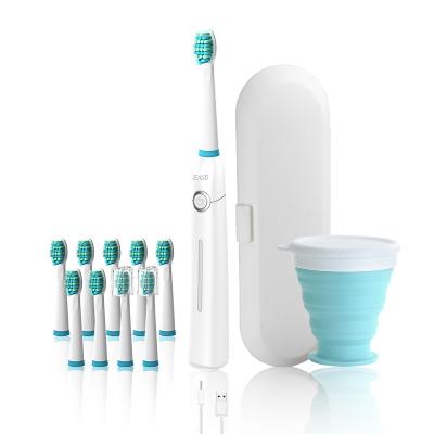 China Dupont Nylon 610/612 SEAGO SG958 Replacement Brush Heads Sonic Electric Toothbrush Adults Rechargeable Whitening Toothbrush with Travel Case for sale