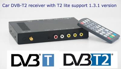 China DVB-T2E car DVB-T2 digital TV receiver with one tuner one antenna for sale