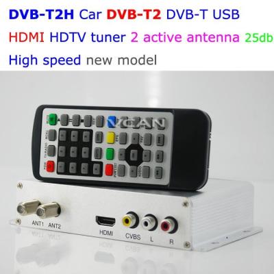 China Car DVB-T2 USB HDMI HDTV tuner 2 active antenna high speed for sale