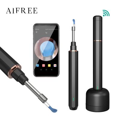 China 2021 eco-friendly new product wifi ear otoscope LED lights electric ear wax remover removal set for sale