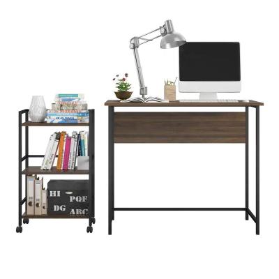 China Home Office Convertible Utilize Desk With Rolling Cart for sale