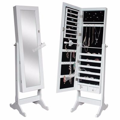 China 2022 Wooden Mirrored Jewelry Cabinet (Newer Design Others) Integral Adjustable Position For Living Room for sale