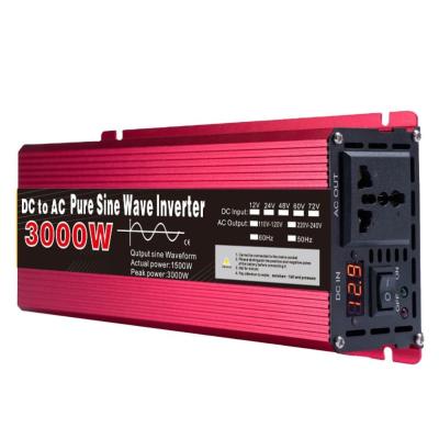 中国 1600w/2200w/3000w Pure Sine Inverter Sine Wave DC 12v24V Led Screen Is Suitable For AC 220v Solar Energy Converter 販売のため