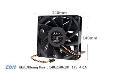 China Bergmann Cooler Cooling Fan Ebit Ebang E12 44t Avalon 1066 50t Asic für Bergbauanlage 12V 4.0A zu verkaufen