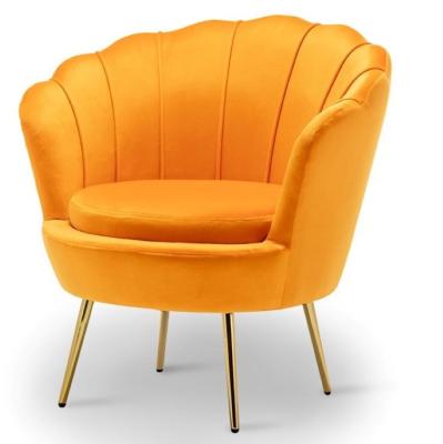 China Factory direct sale modular nordic home furniture upholstered velvet colorful accent single lounge armchair chair for living room for sale