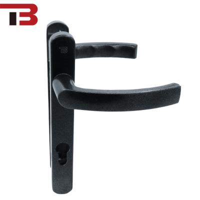 China Modern MTB-ZM04 Made in China Aluminum Handle Iron Panel Bedroom Design Door Handle for sale