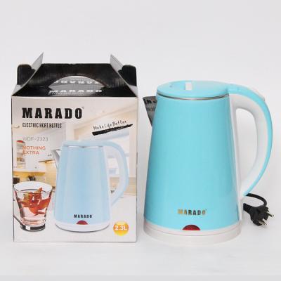 China 360 Degree Rotation Base 360 ​​Degree Double Layer Kitchen Appliances 2.3L High Light Commercial Plastic Rotation Plastic Electric Kettle 220V for sale