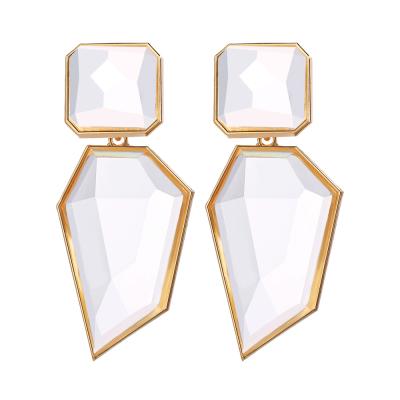 China Transparent Irregular Acrylic Geometric Hyperbole Statement Boho Jewelry Accessories Women Stud Earrings For Women 2020 for sale