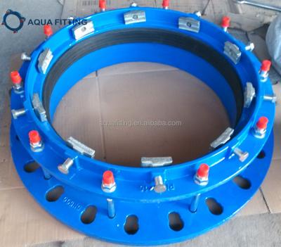 China Malleable Iron Strain Clamp Adapter For HDPE Pipe DN500 DN600 for sale