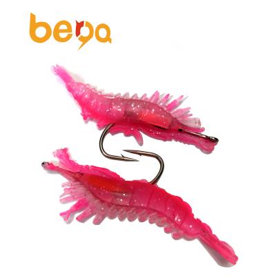 China Noctilucent Metal Fishing Lure Bait Soft Shrimp Lures With Hook Or Without Hook for sale