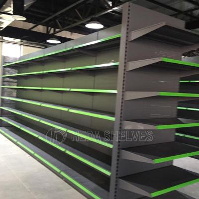 China CE certificate storage single sided equipment rack, dollar ware shelf store displays rack, manufacturers supermarket metal shelving rack for sale