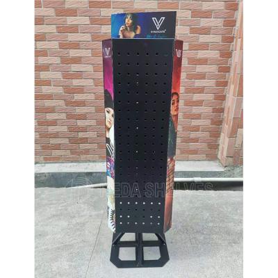 China Eco - Friendly Black Retail Rotating Pegboard Display Rack Rack For Storage Tools for sale