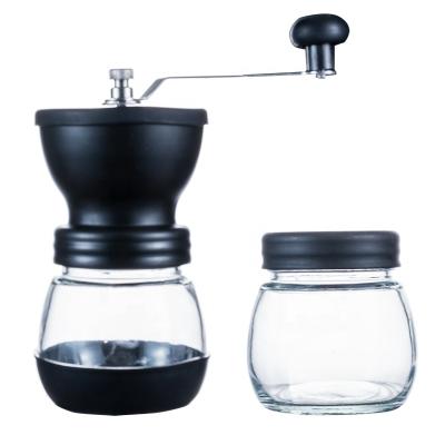 China WITH LID Amazon Glass Coffee Storage Jar Burr Manual Coffee Grinder Ceramic Coffee Tool Kit Set for sale