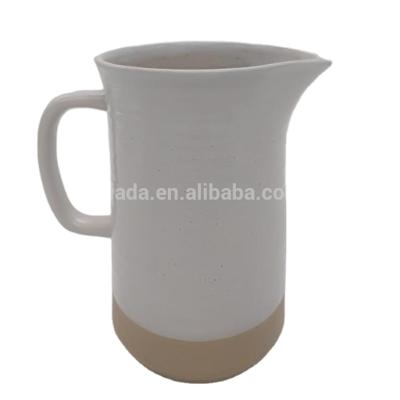 China Durable Sandy Floor Water Jug Water Pitcher, New Style Kitchen Decorated Custom Capacity Ceramic Milk Jug for sale