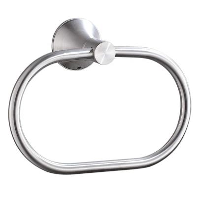 China 304 HONVEY 304 Stainless Steel SUS Brushed Oval Bathroom Accessory Towel Ring for sale