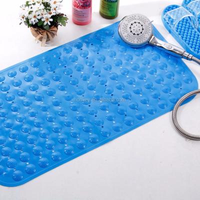 China Durable PVC Anti Slip Bathroom Shower Foot Massager Bath Mat High Strength Suction Slip Resistant Bath Mat for sale