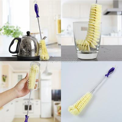 China Viable Long Handle Flexible Bottle Cleaning Brush Thermos Teapot Remover for sale